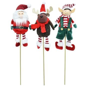 Actuel Santa/Reindeer/Elf Figure on Stick 36cm in assortment - buy, prices for Auchan - photo 1