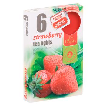 Admit Tea Lights Strawberry Candle-tablet 6pcs - buy, prices for Supermarket "Kharkiv" - photo 1