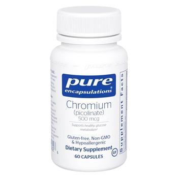 Хром (пиколинат), Chromium (picolinate), Pure Encapsulations, 500 мкг, 60 капсул