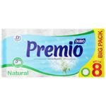Dyvo Premio Natural 3-ply Toilet Paper 8pcs