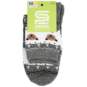 Носки Premier Socks детские махровые скандинавский принт р.20-22, 22-24 серый - купить, цены на ЕКО Маркет - фото 1