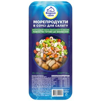 Морепродукти Водний Світ в соусі для салату 180г - купити, ціни на КОСМОС - фото 1