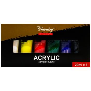 Chivalry Acrylic Paint Set 6 colors 20ml - buy, prices for - photo 2