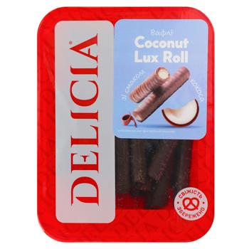 Вафли Delicia Coconut Lux Roll со вкусом кокоса 450г - купить, цены на Таврия В - фото 1