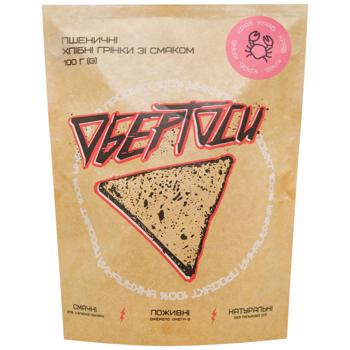 Грінки Обертоси зі смаком крабу 100г - купити, ціни на Чудо Маркет - фото 1