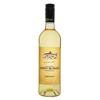 Appetit de France Chardonnay White Dry Wine 12.5% 0.75l - buy, prices for NOVUS - photo 1
