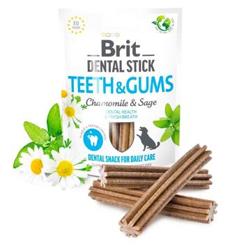 Лакомство для собак Brit Care Dental Stick Teeth & Gums с ромашкой и шалфеем палочки для здоровья десен и зубов 251г - купить, цены на КОСМОС - фото 2