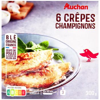 Млинці Auchan з грибами 6шт 300г - купити, ціни на Auchan - фото 1