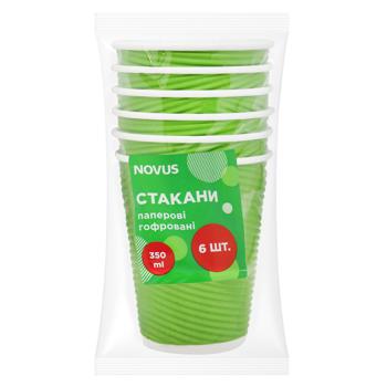 Стакани одноразові Novus папір 350мл 6шт - купити, ціни на NOVUS - фото 2