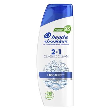 Шампунь и бальзам-ополаскиватель Head&Shoulders 2в1 Classic Clean 330мл - купить, цены на КОСМОС - фото 2