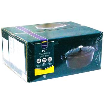 Metro Professional Black Cast Iron Oval Casserole 35cm 7.9l - buy, prices for - photo 2