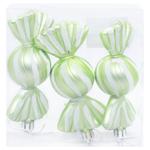 Candies Christmas Tree Decorations Set 10cm 3pcs Green