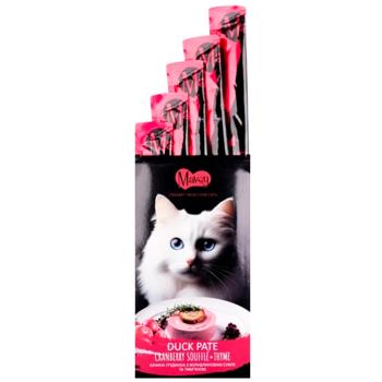 Ласощі для котів Mavsy Creamy Качина грудинка з журавлиним суфле та тим'яном кремові 5шт*15г - купити, ціни на MasterZoo - фото 3