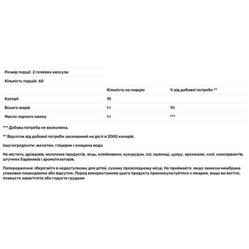 Source Naturals Black Cumin Seed Oil 120 softgels - buy, prices for Biotus - photo 2