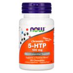 5-гидрокситриптофан Now Foods 5-HTP 100мг 90 жевательных таблеток