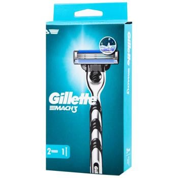 Gillette Mach 3 Shaving Machine 1pc + 2 Cartridges - buy, prices for Auchan - photo 8