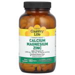 Country Life Calcium, Magnesium, Zinc 1000/500/25mg 180 tablets