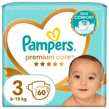 Пiдгузки Pampers Premium Care Midi 3 6-10кг 60шт - купити, ціни на МегаМаркет - фото 2