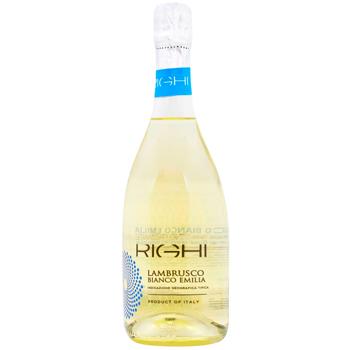 Вино ігристе Righi Lambrusco Bianco Emilia біле напівсолодке 7,5% 0,75л