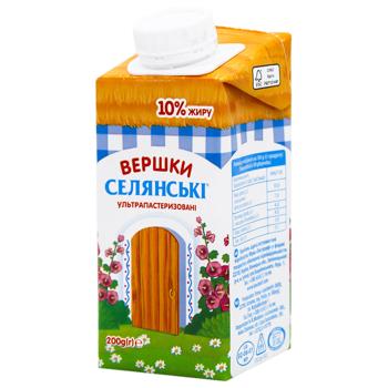 Selianski  Ultrapasteurized Cream 10% 200g - buy, prices for Auchan - photo 1