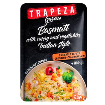 Trapeza Basmati Rice with Curry and Vegetables in Indian Style 250g