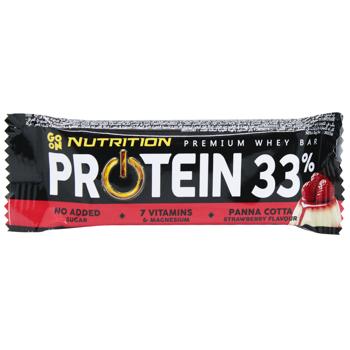 Батончик Go On Nutrition протеїновий 33% полунична панна котта 50г - купити, ціни на Таврія В - фото 1