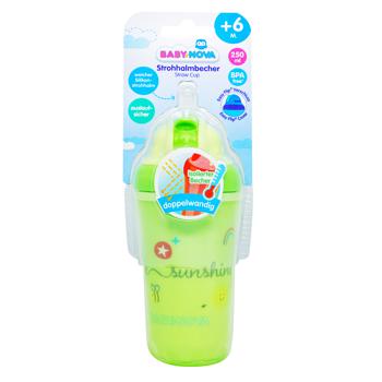 Baby-Nova Green Cup with Straw 250ml - buy, prices for - photo 1