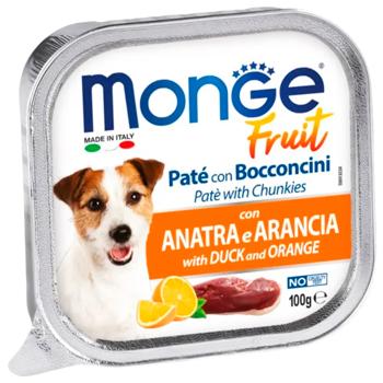 Monge Fruit Wet Food with Duck and Orange for Dogs 100g - buy, prices for MasterZoo - photo 1