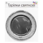 Party Khata Party Plates 23cm 6pcs Silver