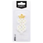 Zed Crown Number 3 Cake Candle