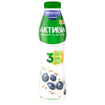 Біфідойогурт Активіа Чорниця-злаки 1,2% 500г - купити, ціни на Епіцентр FOOD - фото 1