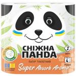 Туалетний папір Сніжна панда Aroma Super absorb 2 шари 4 рулони