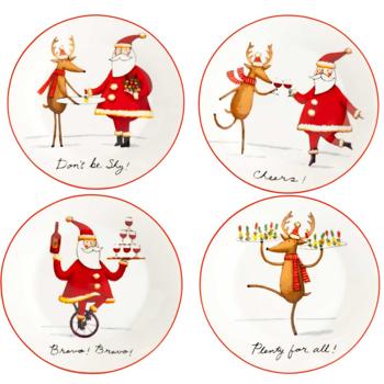 Набір новорічних тарілок Limited Edition Party десертні 4х19см - купити, ціни на Auchan - фото 2