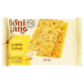Печиво BoniSano Добре зерно листкове 28г