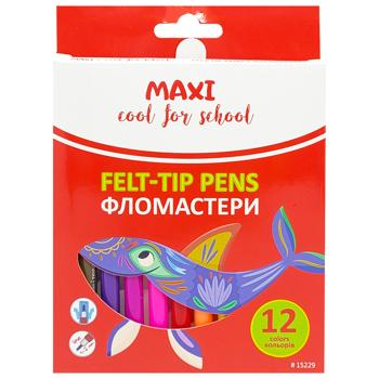 Фломастери Cool For School Bright 12 кольорів