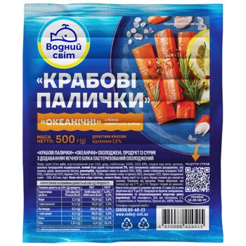 Крабові палички Водний Світ Океанічні охолоджені 500г - купити, ціни на NOVUS - фото 1