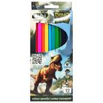 Карандаши цветные ZiBi Kids Line Dino 12шт