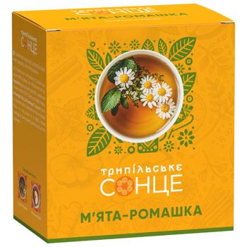 Чай трав'яний Трипільське Сонце м'ята-ромашка 1,3г*20шт - купити, ціни на Auchan - фото 1