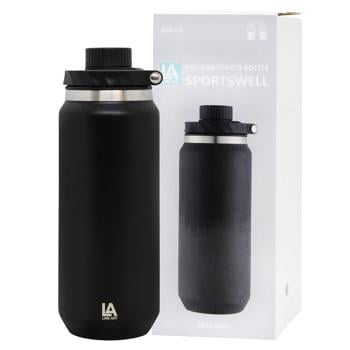 Line Art SportS Well Black Thermo Bottle 600ml - buy, prices for ULTRAMARKET - photo 1