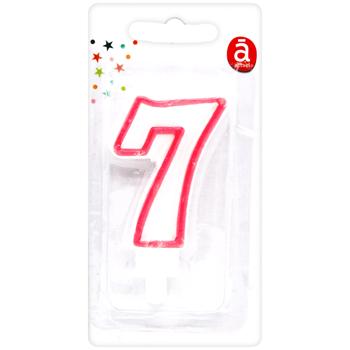 Свічка Actuel для торту 7 - купити, ціни на Auchan - фото 1
