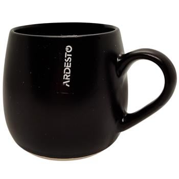 Чашка Ardesto Alcor AR3475RBK 450мл чорна кераміка - купить, цены на Восторг - фото 1