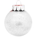 Bezant Glitter Transparent Silver Christmas Tree Ball 6cm