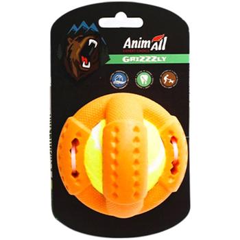 Игрушка для собак AnimAll GrizZzly Теннисный мяч 9,2х9,2х8,8см оранжевый - купить, цены на MasterZoo - фото 1