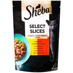 Sheba Select Slices Wet Food with Chicken and Beef for Cats 85g