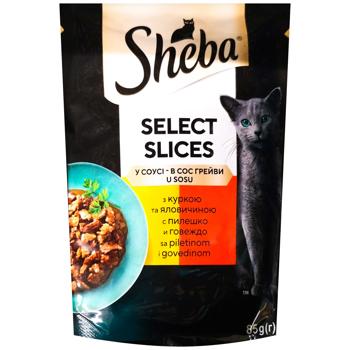 Sheba Select Slices Wet Food with Chicken and Beef for Cats 85g - buy, prices for METRO - photo 1
