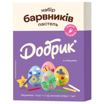 Dobryk Pastel Dyes Set with Wax Crayons for Easter Eggs 12g - buy, prices for COSMOS - photo 1