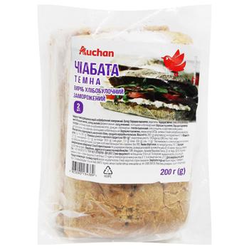 Auchan Frozen Dark Ciabatta 200g - buy, prices for - photo 1