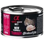 Вологий корм для котів Alpha Spirit Sterilized 200 г - індичка