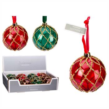 Шар елочный Koopman глиттер 8см в ассортименте