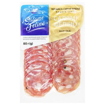 Колбаса Eurogroup Салями Фелино нарезанная сыровяленая высший сорт 80г - купить, цены на Таврия В - фото 1